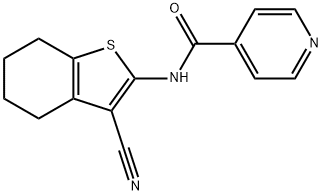 N-(3-cyano-4,5,6,7-tetrahydro-1-benzothien-2-yl)isonicotinamide Struktur