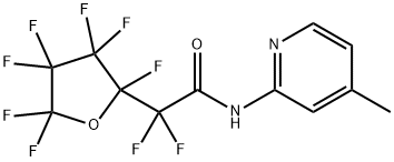 2,2-difluoro-2-(2,3,3,4,4,5,5-heptafluorotetrahydro-2-furanyl)-N-(4-methyl-2-pyridinyl)acetamide Struktur