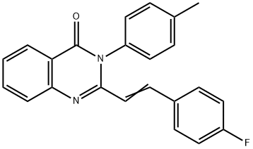 2-[2-(4-fluorophenyl)vinyl]-3-(4-methylphenyl)-4(3H)-quinazolinone Struktur