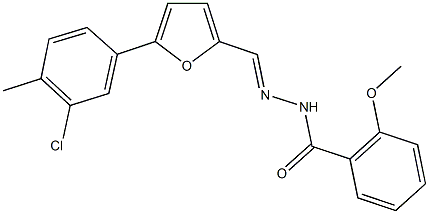 N'-{[5-(3-chloro-4-methylphenyl)-2-furyl]methylene}-2-methoxybenzohydrazide Struktur