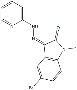 5-bromo-1-methyl-1H-indole-2,3-dione 3-(2-pyridinylhydrazone) Struktur