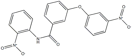 3-{3-nitrophenoxy}-N-{2-nitrophenyl}benzamide Struktur