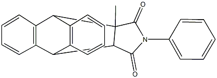 15-methyl-17-phenyl-17-azapentacyclo[6.6.5.0~2,7~.0~9,14~.0~15,19~]nonadeca-2,4,6,9,11,13-hexaene-16,18-dione Struktur