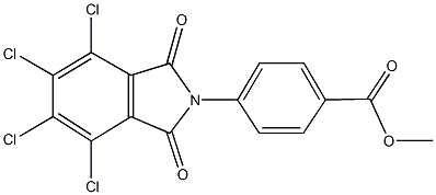 methyl 4-(4,5,6,7-tetrachloro-1,3-dioxo-1,3-dihydro-2H-isoindol-2-yl)benzoate Struktur