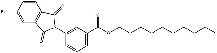 decyl 3-(5-bromo-1,3-dioxo-1,3-dihydro-2H-isoindol-2-yl)benzoate Struktur