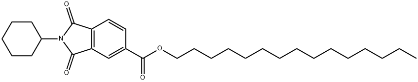 pentadecyl 2-cyclohexyl-1,3-dioxo-5-isoindolinecarboxylate Struktur