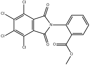 methyl 2-(4,5,6,7-tetrachloro-1,3-dioxo-1,3-dihydro-2H-isoindol-2-yl)benzoate Struktur