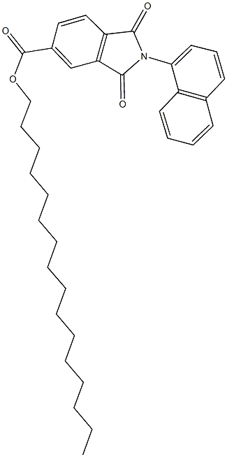 hexadecyl 2-(1-naphthyl)-1,3-dioxo-5-isoindolinecarboxylate Struktur