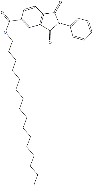 hexadecyl 1,3-dioxo-2-phenyl-5-isoindolinecarboxylate Struktur