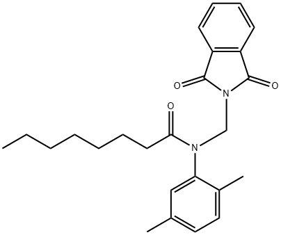 N-(2,5-dimethylphenyl)-N-[(1,3-dioxo-1,3-dihydro-2H-isoindol-2-yl)methyl]octanamide Struktur