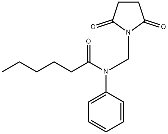 N-[(2,5-dioxo-1-pyrrolidinyl)methyl]-N-phenylhexanamide Struktur