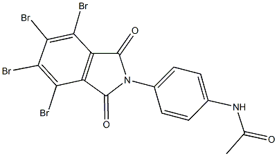 N-[4-(4,5,6,7-tetrabromo-1,3-dioxo-1,3-dihydro-2H-isoindol-2-yl)phenyl]acetamide Struktur