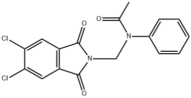 N-[(5,6-dichloro-1,3-dioxo-1,3-dihydro-2H-isoindol-2-yl)methyl]-N-phenylacetamide Struktur