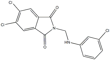 5,6-dichloro-2-[(3-chloroanilino)methyl]-1H-isoindole-1,3(2H)-dione Struktur