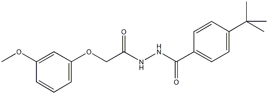 4-tert-butyl-N'-[(3-methoxyphenoxy)acetyl]benzohydrazide Struktur