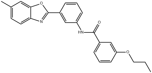 N-[3-(6-methyl-1,3-benzoxazol-2-yl)phenyl]-3-propoxybenzamide Struktur