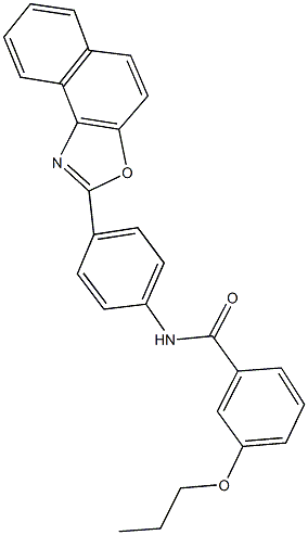 N-(4-naphtho[1,2-d][1,3]oxazol-2-ylphenyl)-3-propoxybenzamide Struktur