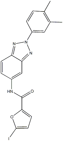 N-[2-(3,4-dimethylphenyl)-2H-1,2,3-benzotriazol-5-yl]-5-iodo-2-furamide Struktur