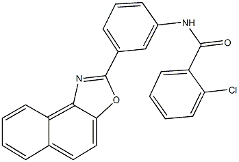 2-chloro-N-(3-naphtho[1,2-d][1,3]oxazol-2-ylphenyl)benzamide Struktur