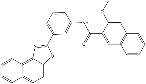 3-methoxy-N-(3-naphtho[1,2-d][1,3]oxazol-2-ylphenyl)-2-naphthamide Struktur