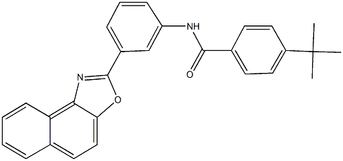 4-tert-butyl-N-(3-naphtho[1,2-d][1,3]oxazol-2-ylphenyl)benzamide Struktur