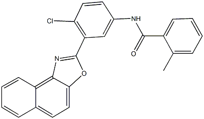 N-(4-chloro-3-naphtho[1,2-d][1,3]oxazol-2-ylphenyl)-2-methylbenzamide Struktur