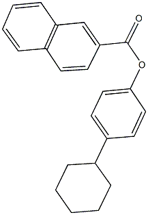 4-cyclohexylphenyl 2-naphthoate Struktur