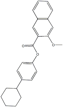 4-cyclohexylphenyl 3-methoxy-2-naphthoate Struktur