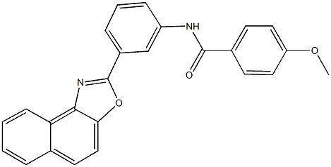 4-methoxy-N-(3-naphtho[1,2-d][1,3]oxazol-2-ylphenyl)benzamide Struktur