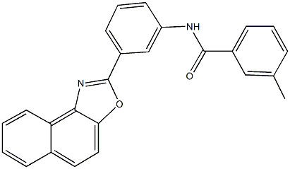 3-methyl-N-(3-naphtho[1,2-d][1,3]oxazol-2-ylphenyl)benzamide Struktur