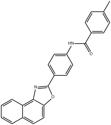 4-methyl-N-(4-naphtho[1,2-d][1,3]oxazol-2-ylphenyl)benzamide Struktur