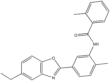 N-[5-(5-ethyl-1,3-benzoxazol-2-yl)-2-methylphenyl]-2-methylbenzamide Struktur