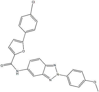 5-(4-chlorophenyl)-N-[2-(4-methoxyphenyl)-2H-1,2,3-benzotriazol-5-yl]-2-furamide Struktur