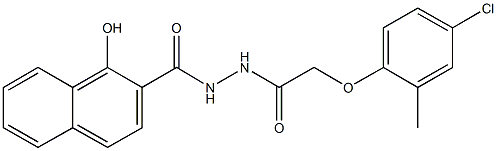 N'-[(4-chloro-2-methylphenoxy)acetyl]-1-hydroxy-2-naphthohydrazide Struktur