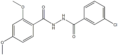 N'-(3-chlorobenzoyl)-2,4-dimethoxybenzohydrazide Struktur