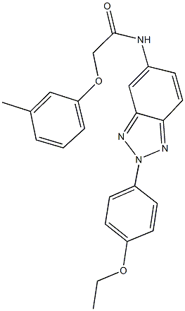 N-[2-(4-ethoxyphenyl)-2H-1,2,3-benzotriazol-5-yl]-2-(3-methylphenoxy)acetamide Struktur