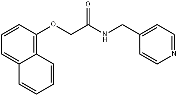 2-(1-naphthyloxy)-N-(4-pyridinylmethyl)acetamide Struktur