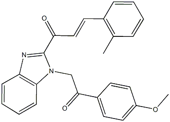 1-{1-[2-(4-methoxyphenyl)-2-oxoethyl]-1H-benzimidazol-2-yl}-3-(2-methylphenyl)-2-propen-1-one Struktur