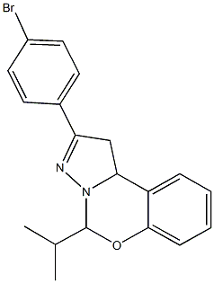 2-(4-bromophenyl)-5-isopropyl-1,10b-dihydropyrazolo[1,5-c][1,3]benzoxazine Struktur