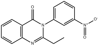 2-ethyl-3-{3-nitrophenyl}-4(3H)-quinazolinone Struktur