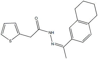 N'-[1-(5,6,7,8-tetrahydro-2-naphthalenyl)ethylidene]-2-(2-thienyl)acetohydrazide Struktur