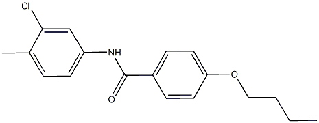 4-butoxy-N-(3-chloro-4-methylphenyl)benzamide Struktur