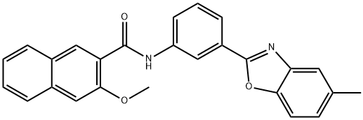 3-methoxy-N-[3-(5-methyl-1,3-benzoxazol-2-yl)phenyl]-2-naphthamide Struktur