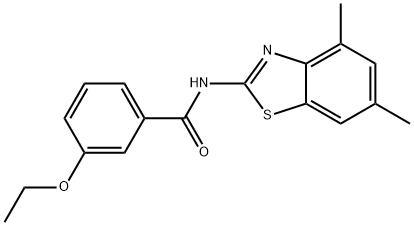 N-(4,6-dimethyl-1,3-benzothiazol-2-yl)-3-ethoxybenzamide Struktur