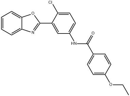 N-[3-(1,3-benzoxazol-2-yl)-4-chlorophenyl]-4-ethoxybenzamide Struktur