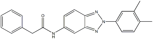 N-[2-(3,4-dimethylphenyl)-2H-1,2,3-benzotriazol-5-yl]-2-phenylacetamide Struktur