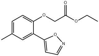 ethyl [2-(5-isoxazolyl)-4-methylphenoxy]acetate Struktur