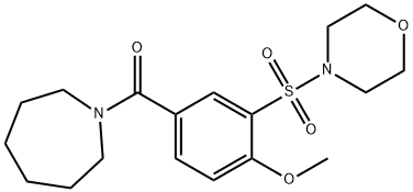 1-[4-methoxy-3-(4-morpholinylsulfonyl)benzoyl]azepane Struktur