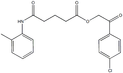 2-(4-chlorophenyl)-2-oxoethyl 5-oxo-5-(2-toluidino)pentanoate Struktur