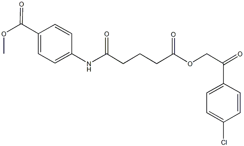 methyl 4-({5-[2-(4-chlorophenyl)-2-oxoethoxy]-5-oxopentanoyl}amino)benzoate Struktur